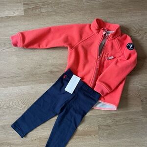 Polarn O. Pyret Coral Pink Fleece Jacket